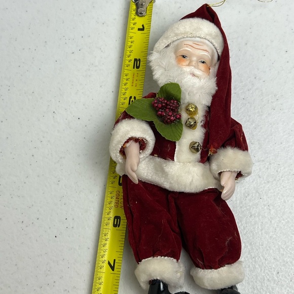 Vintage 1986 Enesco Santa Christmas Ornament Porcelain Face Hands Taiwan - Picture 11 of 12
